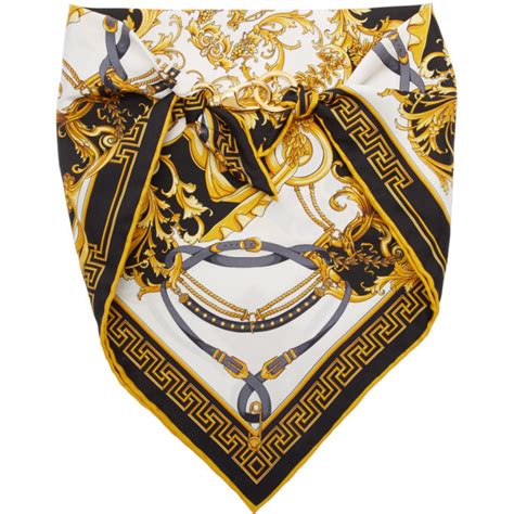 versace bandana print shirt|Versace silk scarf women.